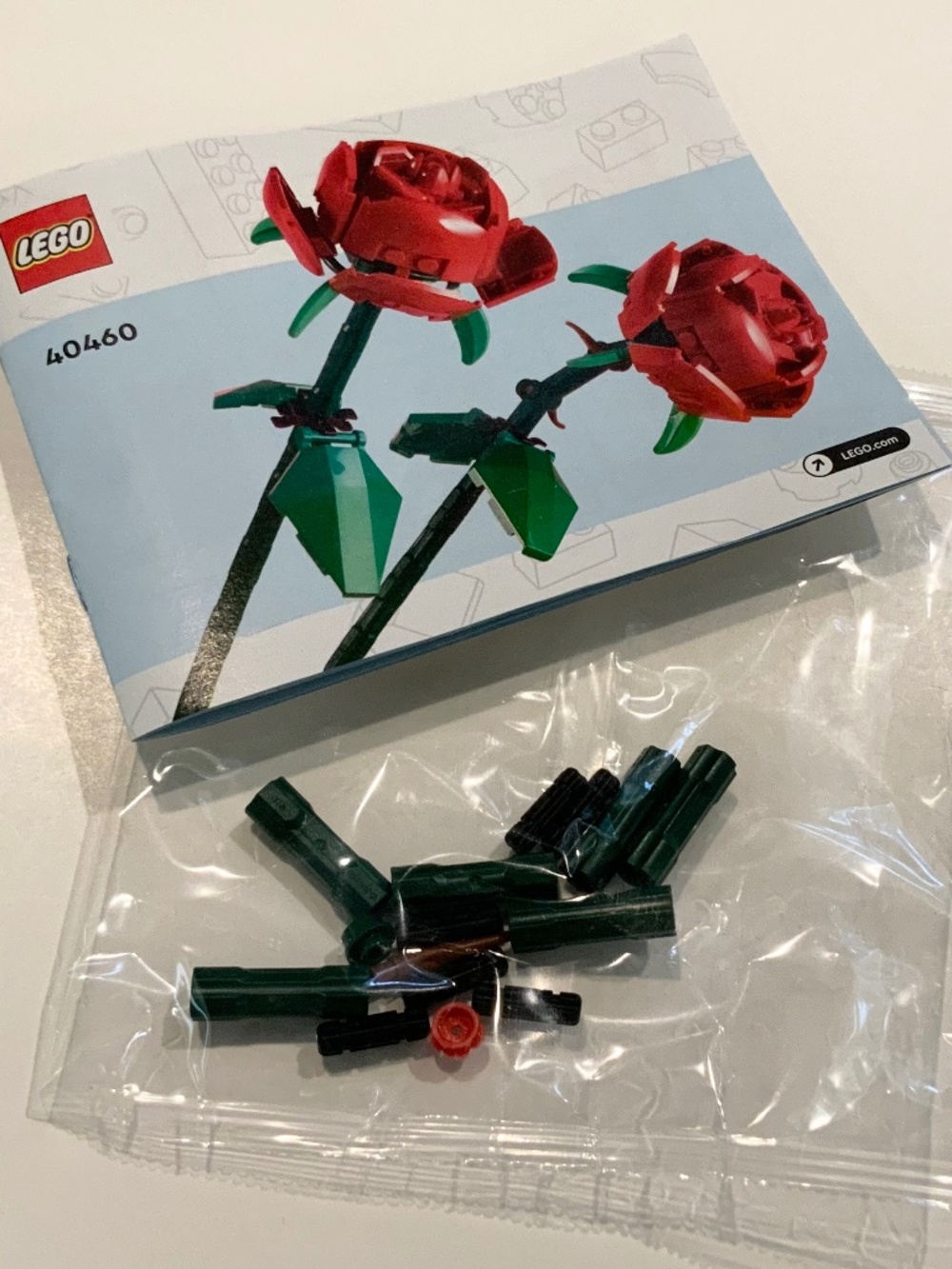 LEGO🌹Botanical Collection Rose 40460 🥀 Instruction Booklet & Extra Spare Parts